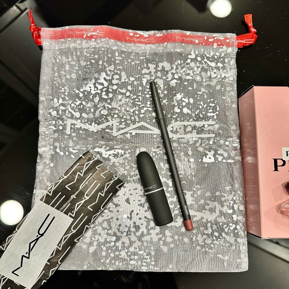 MAC Cosmetics Dervish Lip Liner Pencil Slush Now Power Kiss Lipstick Bundle - Picture 13 of 16